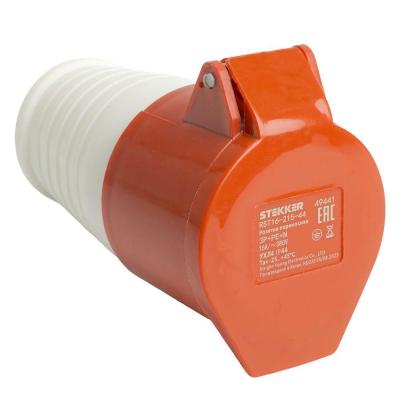 Розетка переносная 3P+PE+N с крышкой Stekker RST 49441