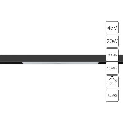 Трековый светильник Arte Lamp Linea A4673PL-1BK