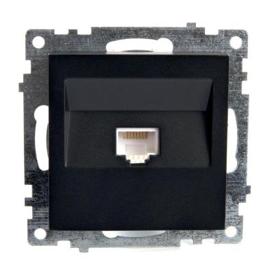 Розетка компьютерная RJ-45 Stekker Катрин черный 39613