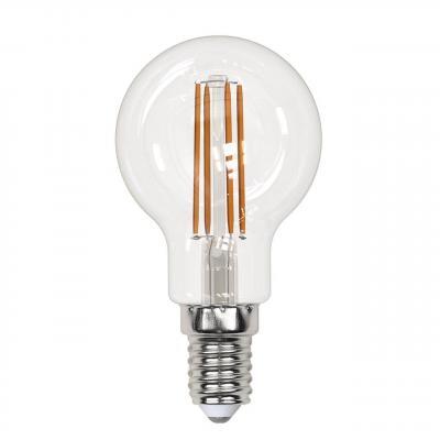 Лампа светодиодная филаментная (UL-00005906) Uniel E14 13W 4000K прозрачная LED-G45-13W/4000K/E14/CL PLS02WH