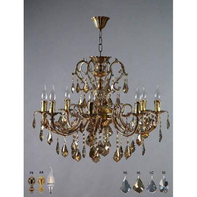 Ambiente 8888/8 AB Leaf crystal ALICANTE люстра подвесная хрустальная