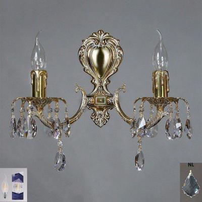 Ambiente 2226/2 WP New Leaf BENISA бра (настенный светильник, хрустальный)