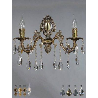 Ambiente 2118/2 PB Honey Leaf GRANADA бра (настенный светильник, хрустальный)