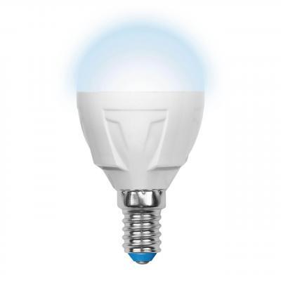 Лампа светодиодная (UL-00002417) Uniel E14 7W 4000K матовая LED-G45 7W/NW/E14/FR PLP01WH