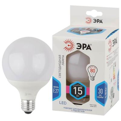 Лампа светодиодная ЭРА LED G90-15W-4000K-E27