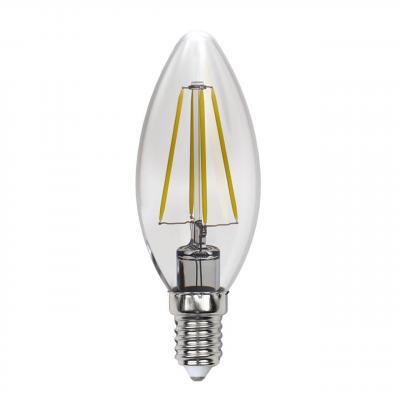 Лампа светодиодная филаментная (UL-00005900) Uniel E14 13W 4000K прозрачная LED-C35-13W/4000K/E14/CL PLS02WH