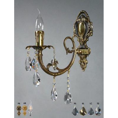 Ambiente 8888/1 PB Leaf crystal ALICANTE бра (настенный светильник, хрустальный)