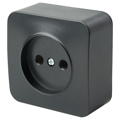 Розетка 2P Stekker София черный матовый 49485