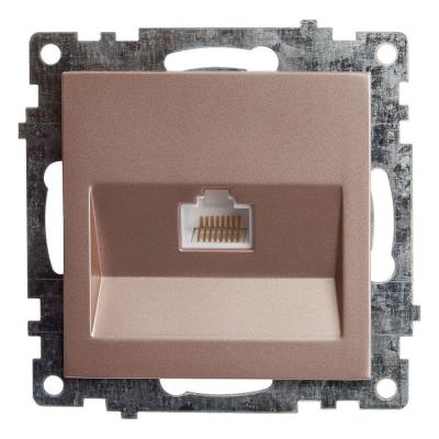 Розетка компьютерная RJ-45 Stekker Катрин шампань 39599
