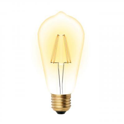 Лампа светодиодная филаментная (UL-00002360) Uniel E27 5W 2250K прозрачная LED-ST64-5W/GOLDEN/E27 GLV22GO