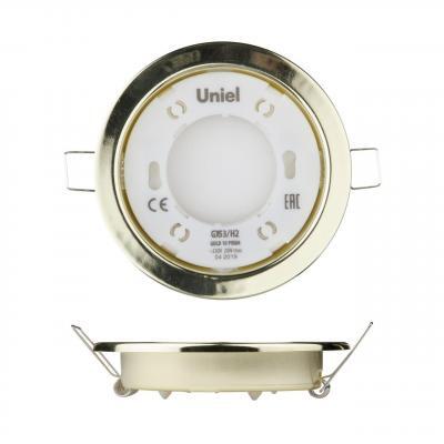 (10 шт.) Встраиваемый светильник (UL-00005053) Uniel GX53/H2 Gold 10 Prom