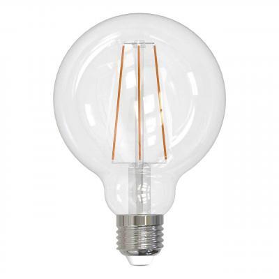 Лампа светодиодная филаментная (UL-00004863) Uniel E27 10W 4000K прозрачная LED-G95-10W/4000K/E27/CL PLS02WH