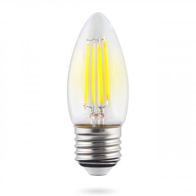 Лампа светодиодная филаментная Voltega E27 6W 4000К прозрачная VG10-C1E27cold6W-F 7029