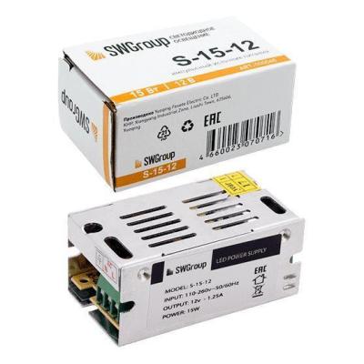 Блок питания 12V 15W IP20 1,25A SWG S 900045